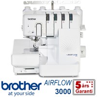Brother AirFlow 3000 overlock inkl. forlængerbord værdi 1.495,-